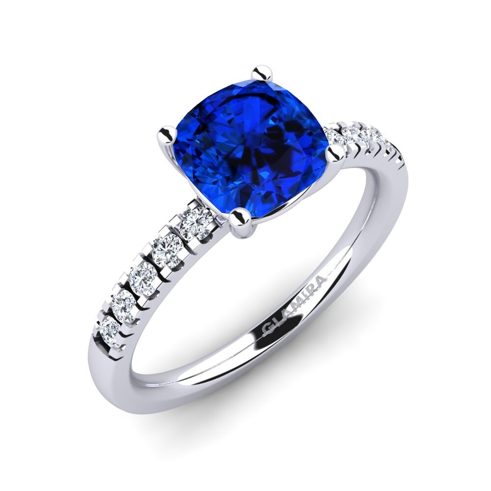 Sapphire (Lab Created) Engagement Ring Allison