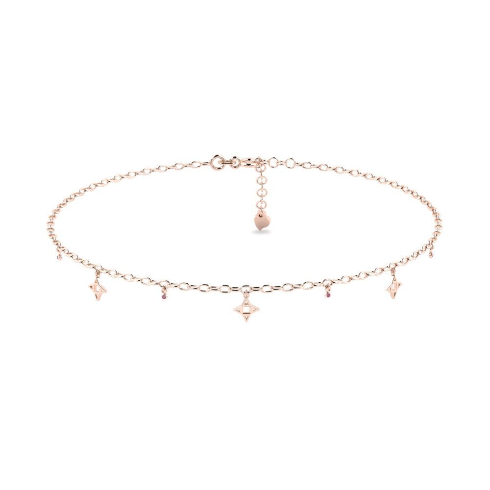 Rhodolite Garnet Women's Anklet Dubois