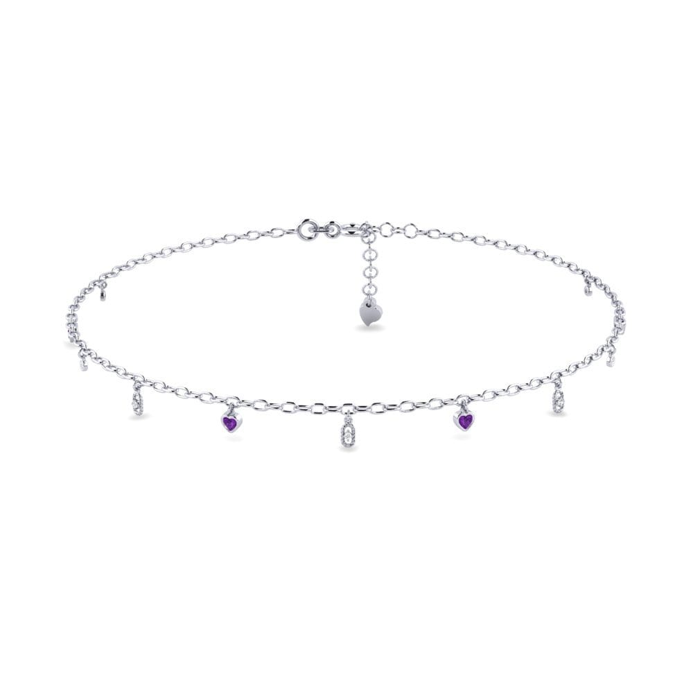 Améthyste Chaîne cheville femme Fulcher