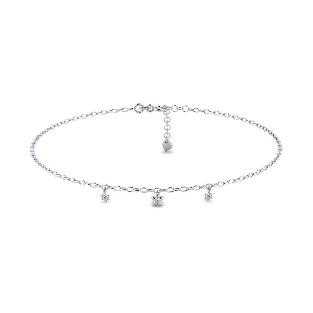 Rhodolite Garnet Women's Anklet Gara