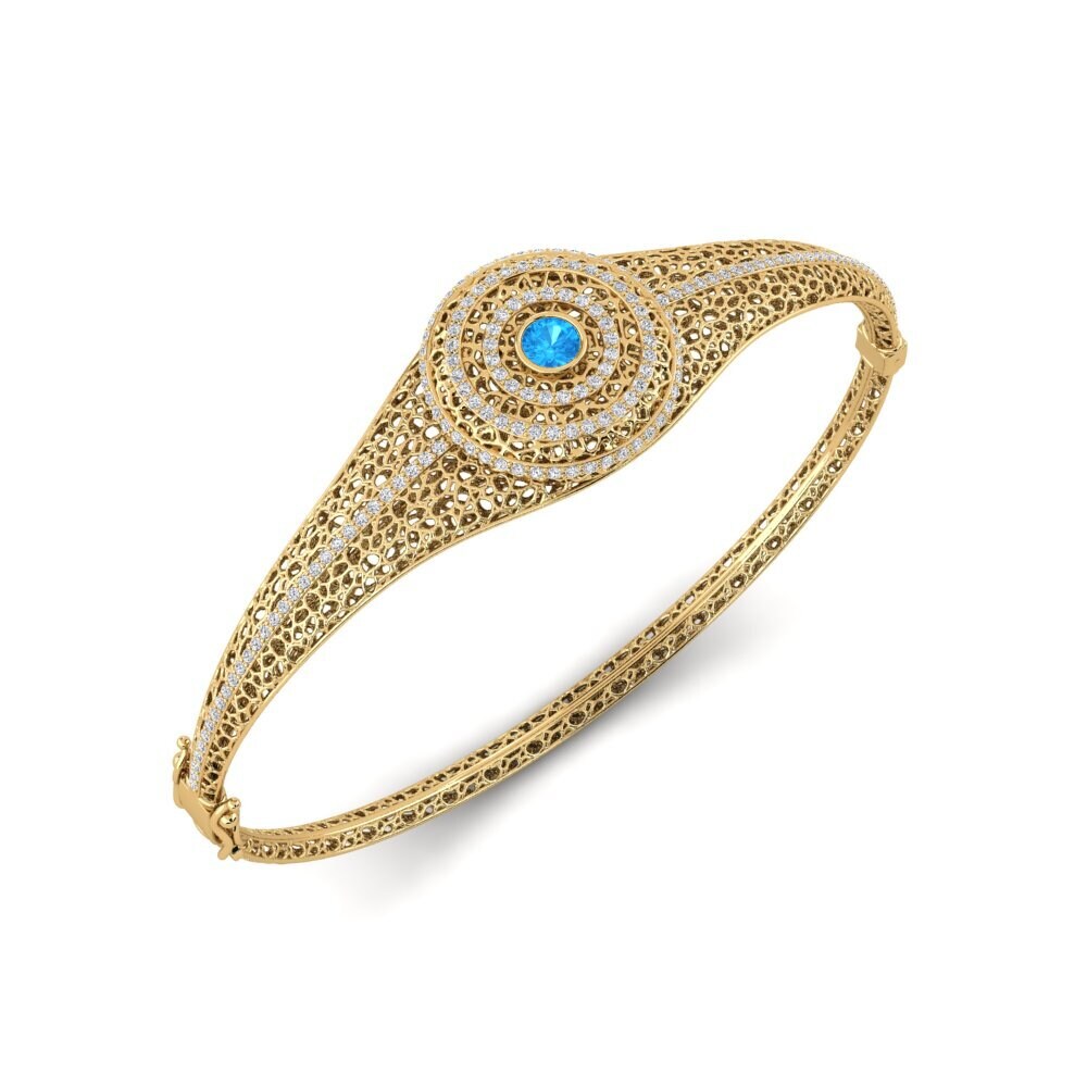 Blue Topaz Women's Bangle Corbeau