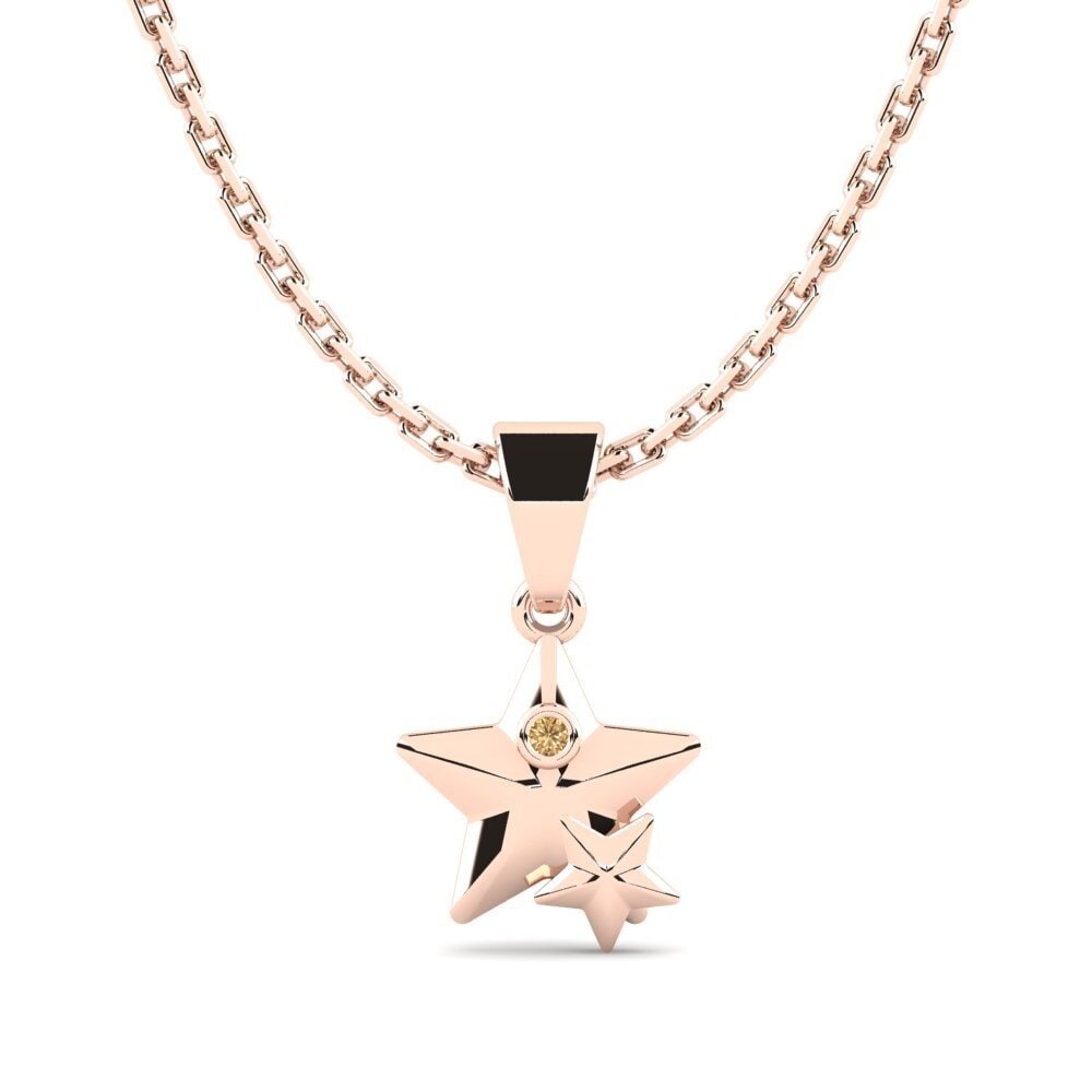 Symbols Brown Diamond 14ct Rose Gold Necklaces