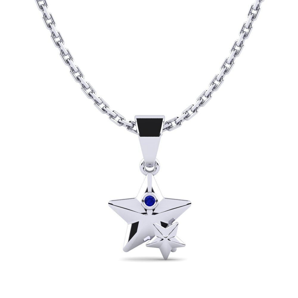 Plata 925 Zafiro Colgante para Niño Cetten