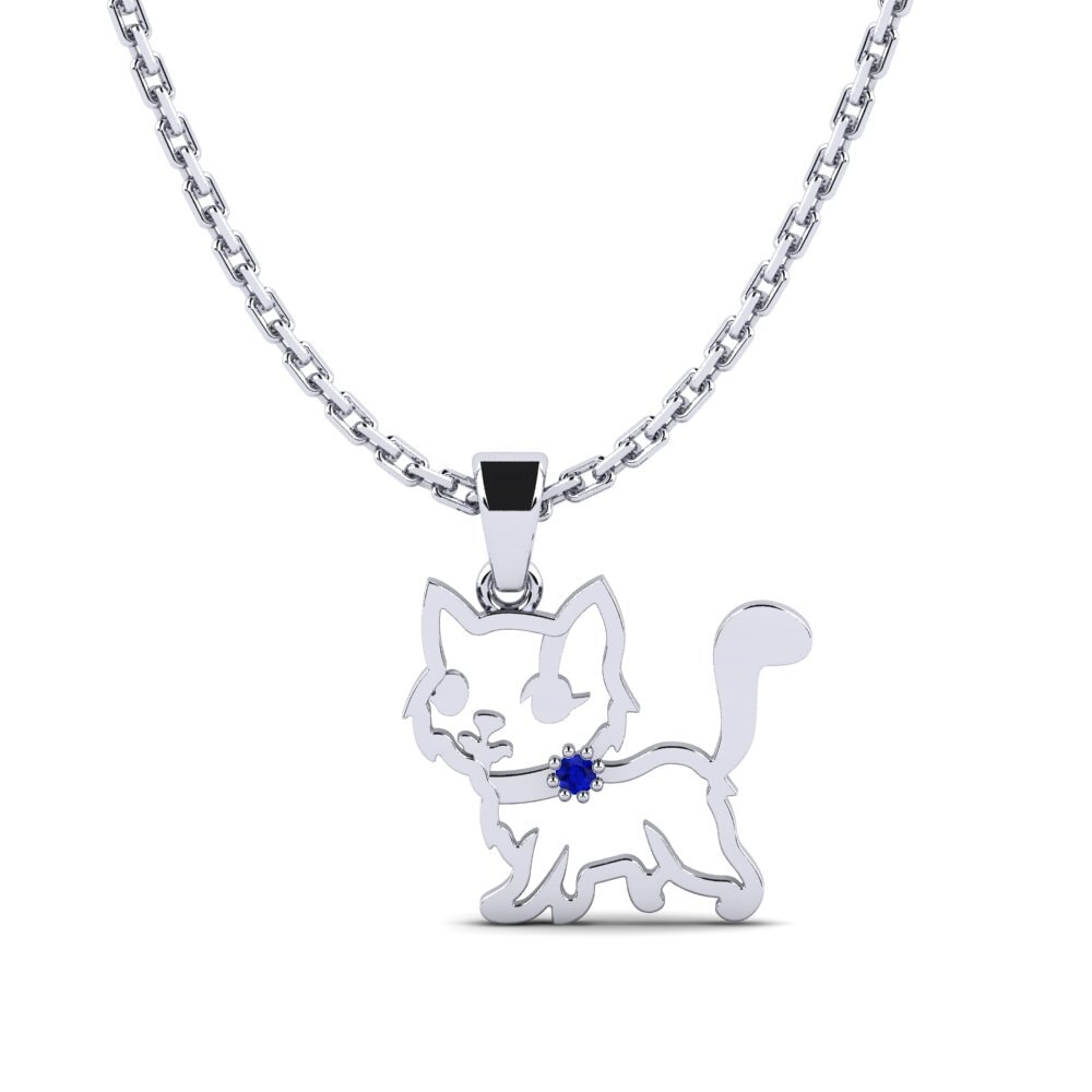 Plata 925 Zafiro Colgante para Niño Cyton