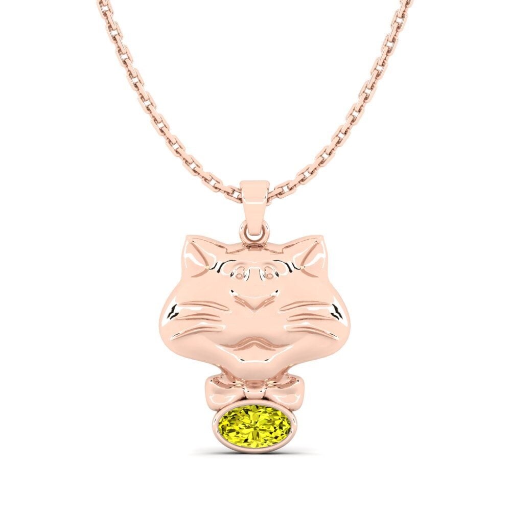 14ct Rose Gold Yellow Diamond Kid's Pendant Krause