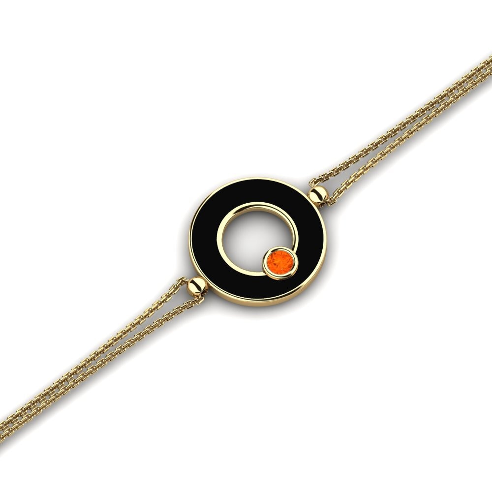 14k Oro Amarillo Ópalo Fuego Pulsera de Mujer Airborne