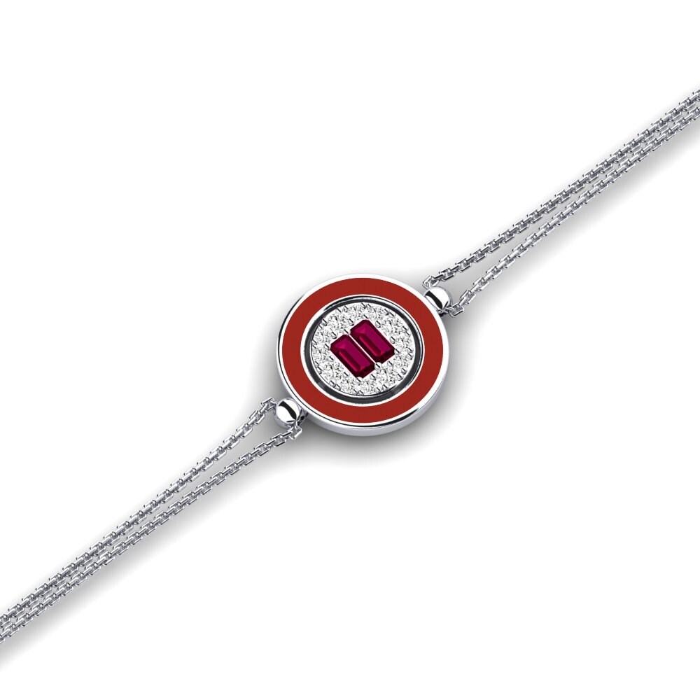 Rhodolite Garnet Women's Bracelet Akio