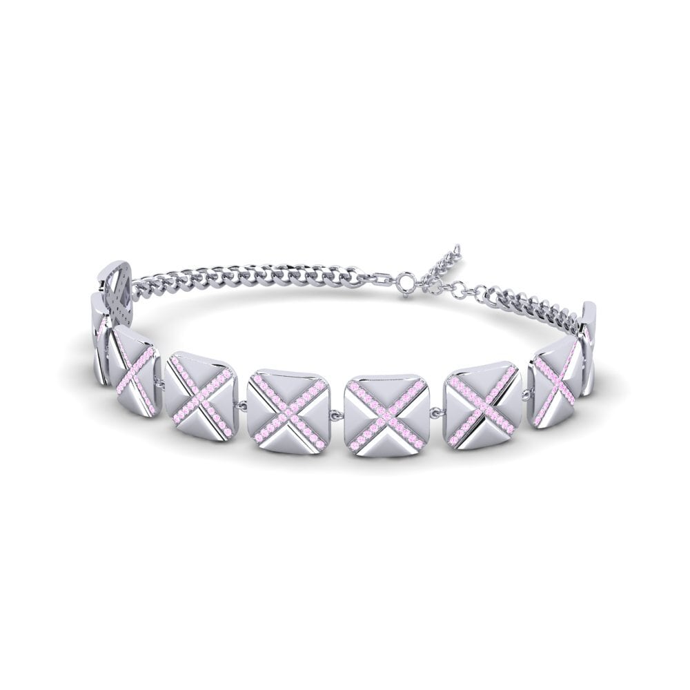 Pink Sapphire Women's Bracelet Alimoon