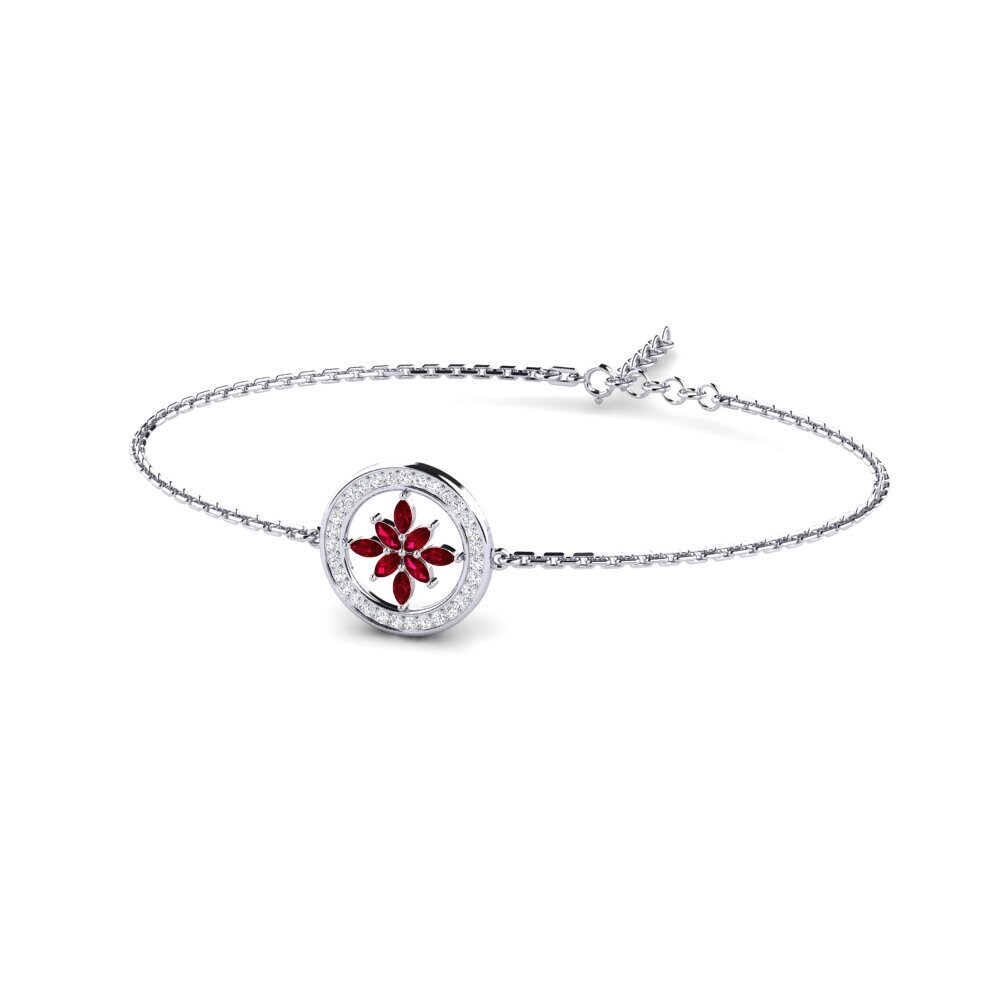 Marquesa Circonita Roja Pulsera de Mujer Anissed