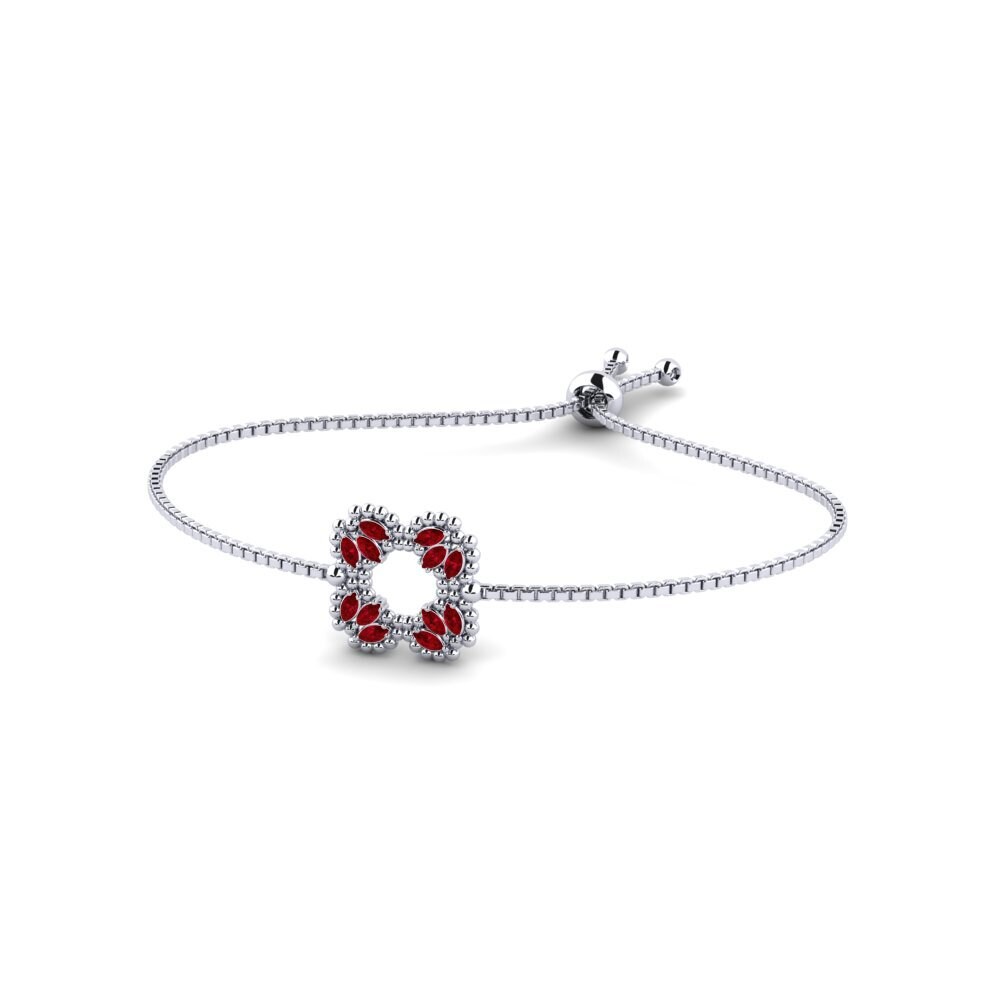Marquesa Circonita Roja Pulsera de Mujer Ansa