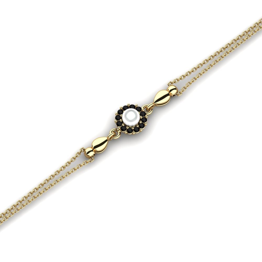 Vàng 14K Đá Sapphire Đen Vòng tay nữ Azine