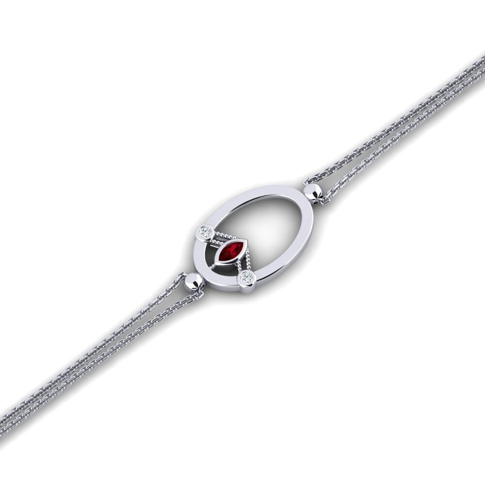 Marquesa Circonita Roja Pulsera de Mujer Barrator