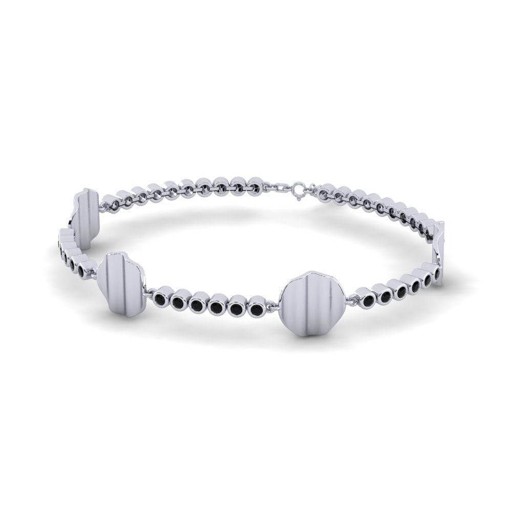 950 Palladium Black Diamond Women's Bracelet Bely