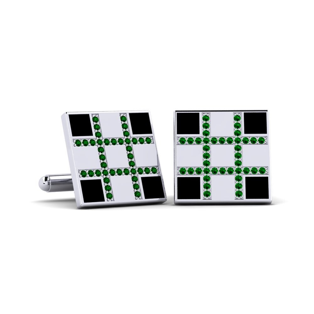 Green Zirconia Cufflink Livies
