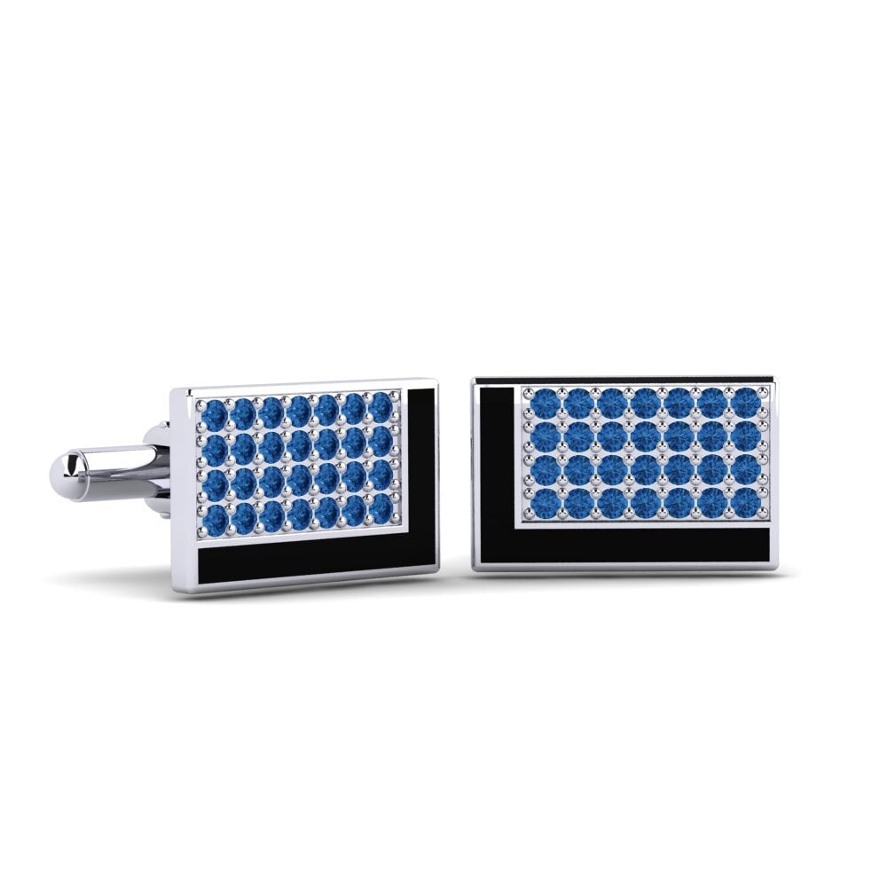Dark Blue Zirconia Cufflink Probes