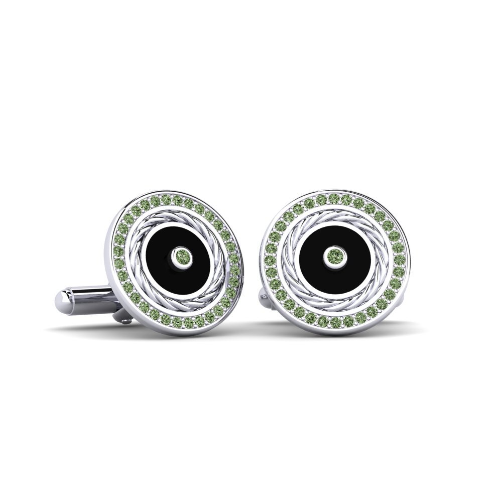 Green Diamond Cufflink Sillo