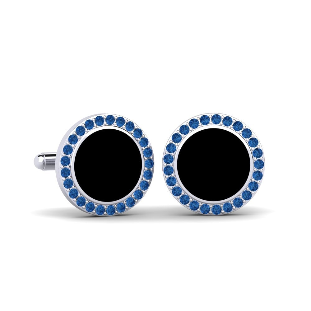 Dark Blue Zirconia Cufflink Tonit