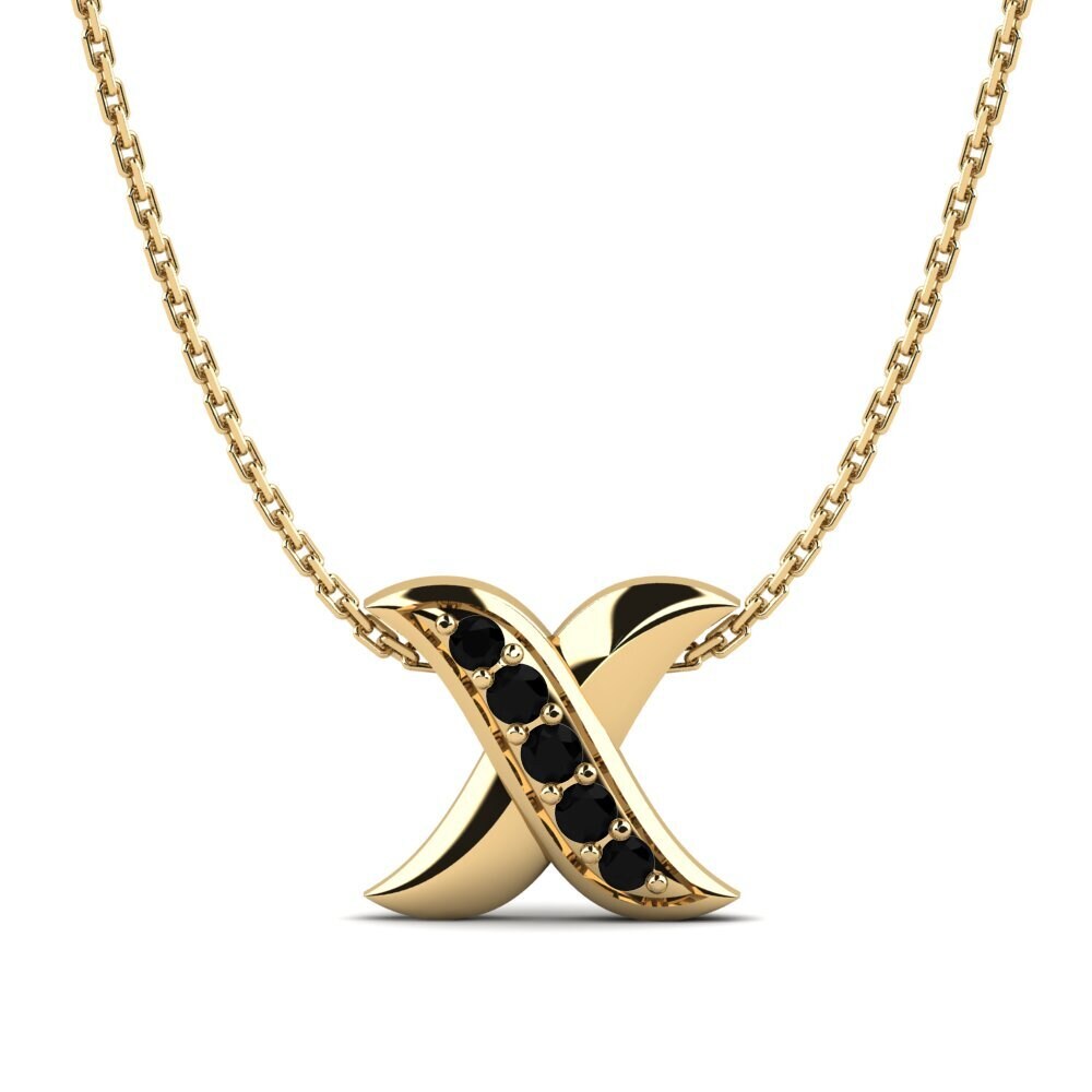 Onyx Noir Collier pour femme Wilda