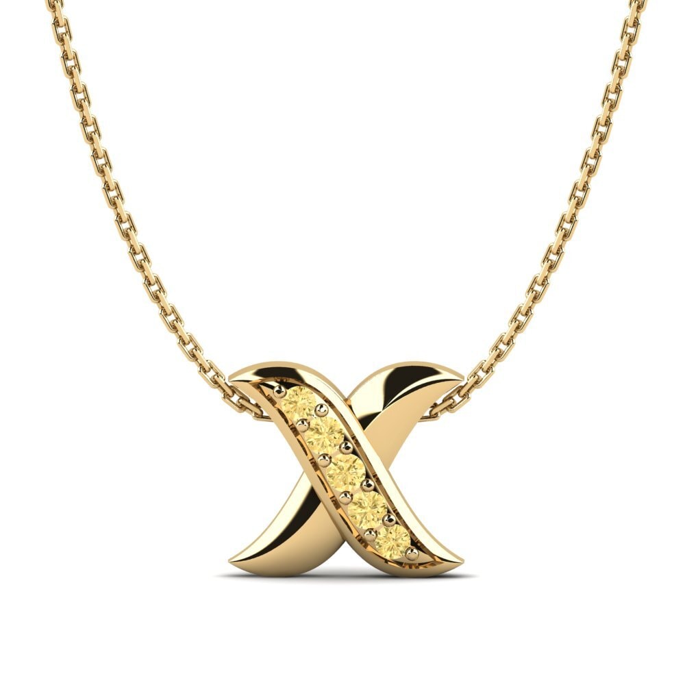 Diamant Jaune Collier pour femme Wilda