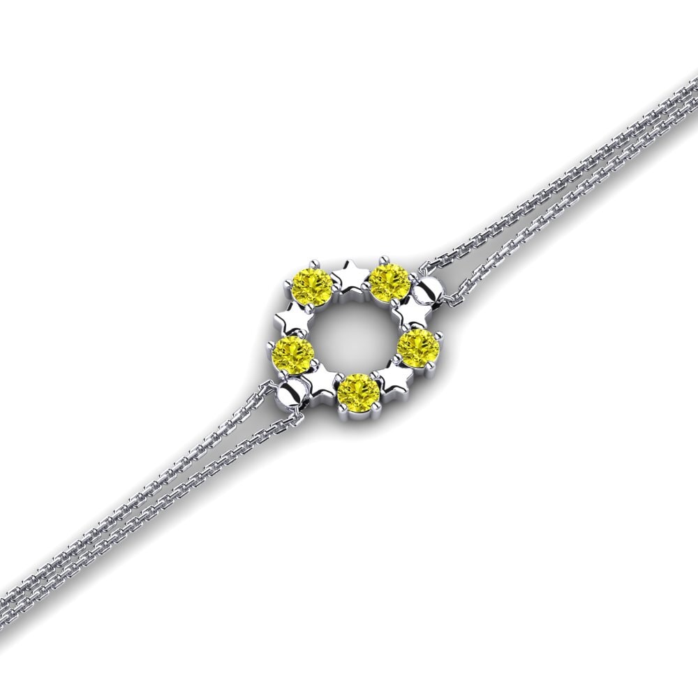 Diamante Amarillo Pulsera de Mujer Breac