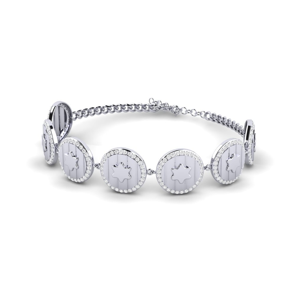 Paladio Zafiro blanco Pulsera de Mujer Chaunceey