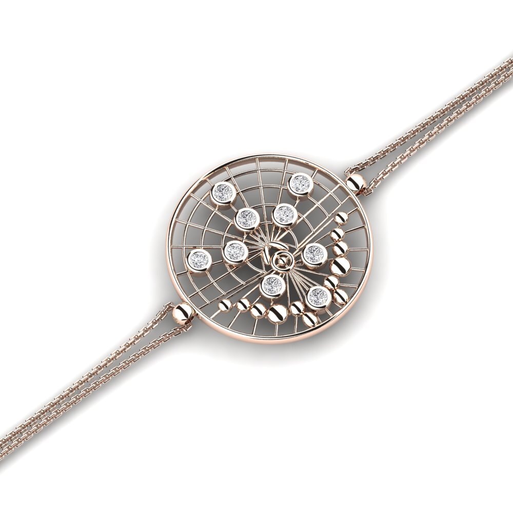 9k Oro Rosa Diamante cultivado en laboratorio Pulsera de Mujer Cremerie