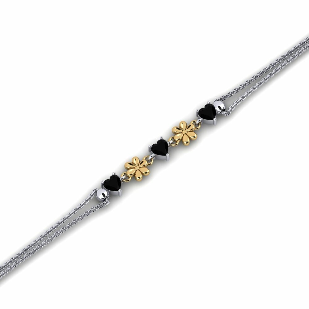 9k Oro Blanco & Amarillo Pulsera de Mujer Elsiey