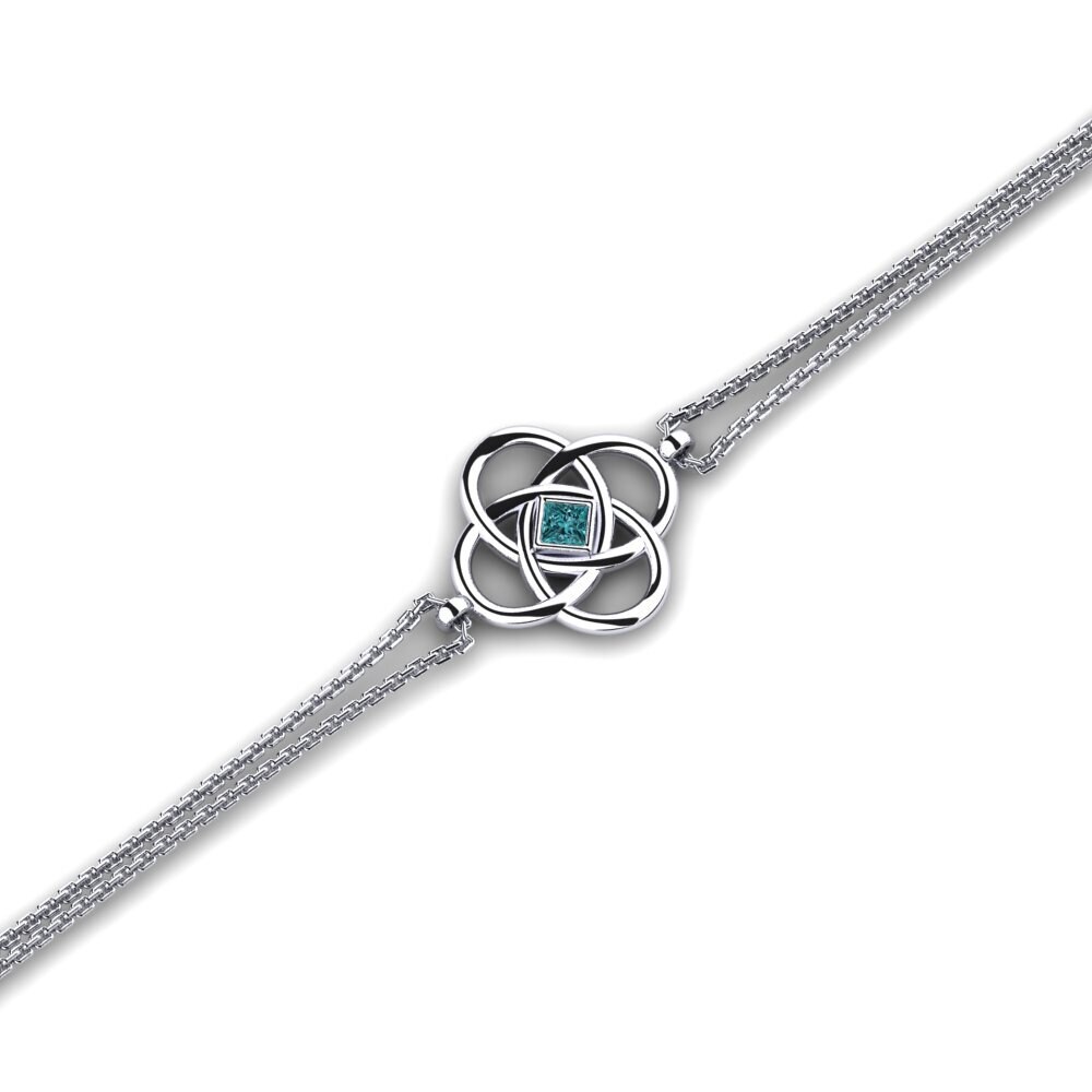 Princesa Diamante Azul Pulsera de Mujer Euqaigro