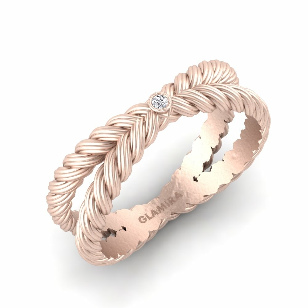 Swing Organic Design Collection GLAMIRA Ring Brinson 585 Rose Gold Diamond