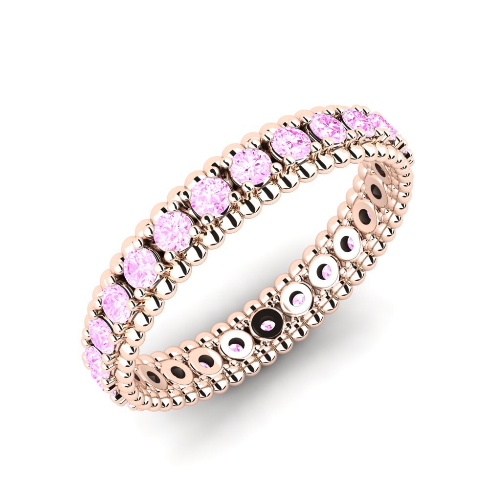 Or rose 14k Saphir Rose Bague Does