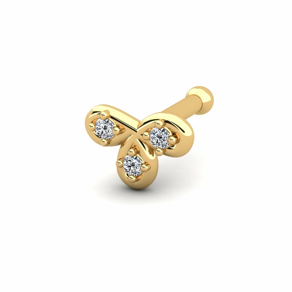 9K Geel Goud Neus Pin Marry
