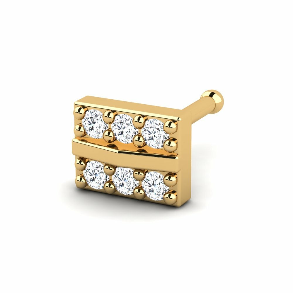 9K Geel Goud Neus Pin Maurona