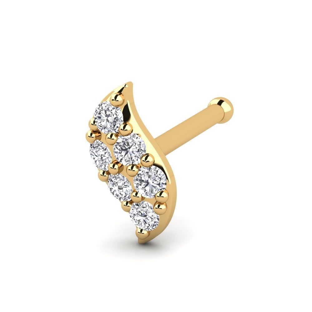 9k Oro Amarillo Diamante cultivado en laboratorio Piercing Nariz Mckinley