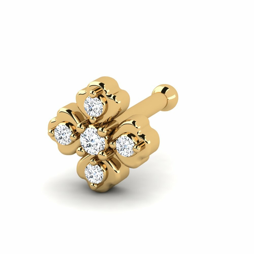 9K Geel Goud Neus Pin Melic