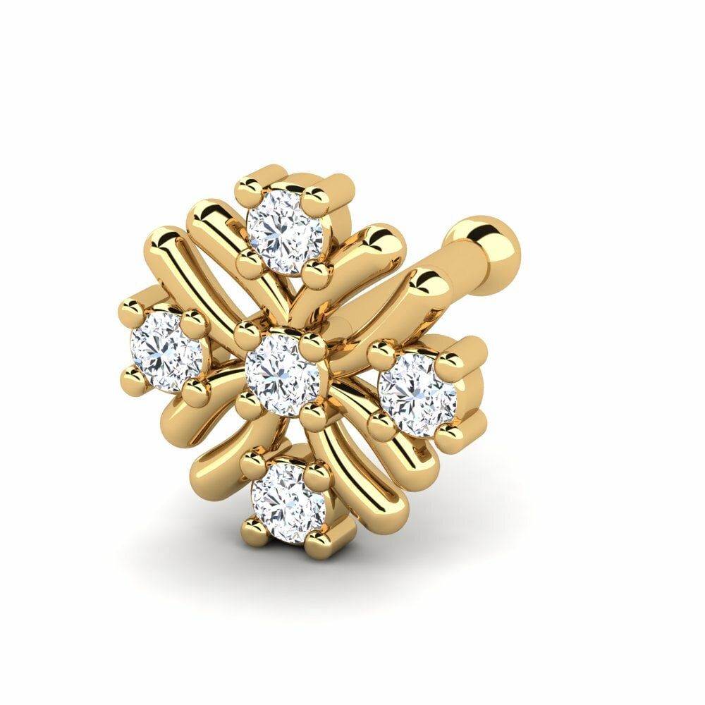 9K Geel Goud Neus Pin Menado