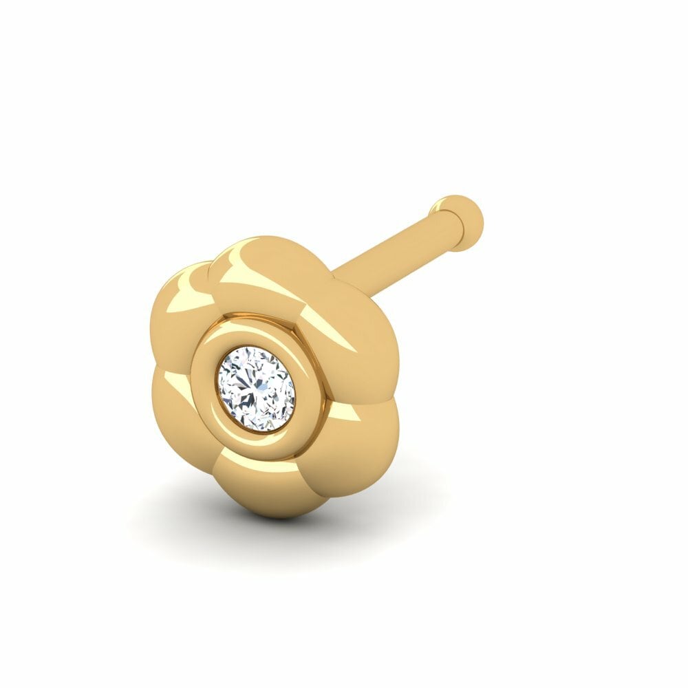 9K Geel Goud Neus Pin Mermaid