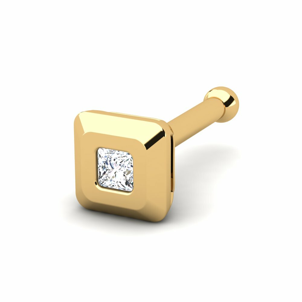 9K Geel Goud Neus Pin Mi