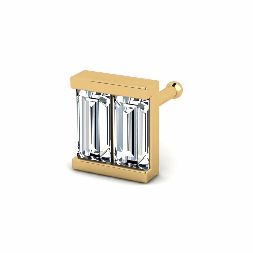 9K Geel Goud Neus Pin Miama