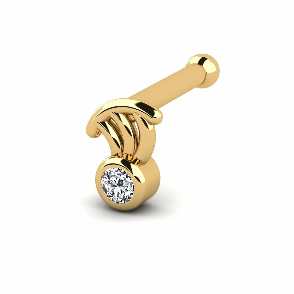 9K Geel Goud Neus Pin Milch