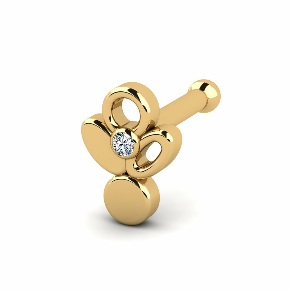 9K Geel Goud Neus Pin Mistico