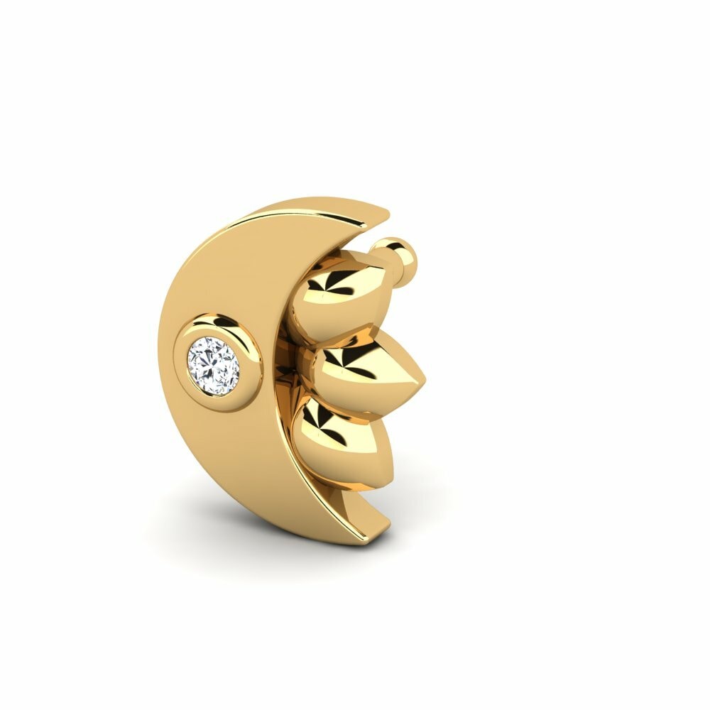 9K Geel Goud Neus Pin Monomark
