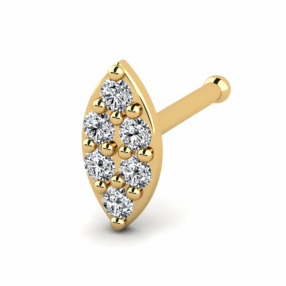 9K Geel Goud Neus Pin Morganie