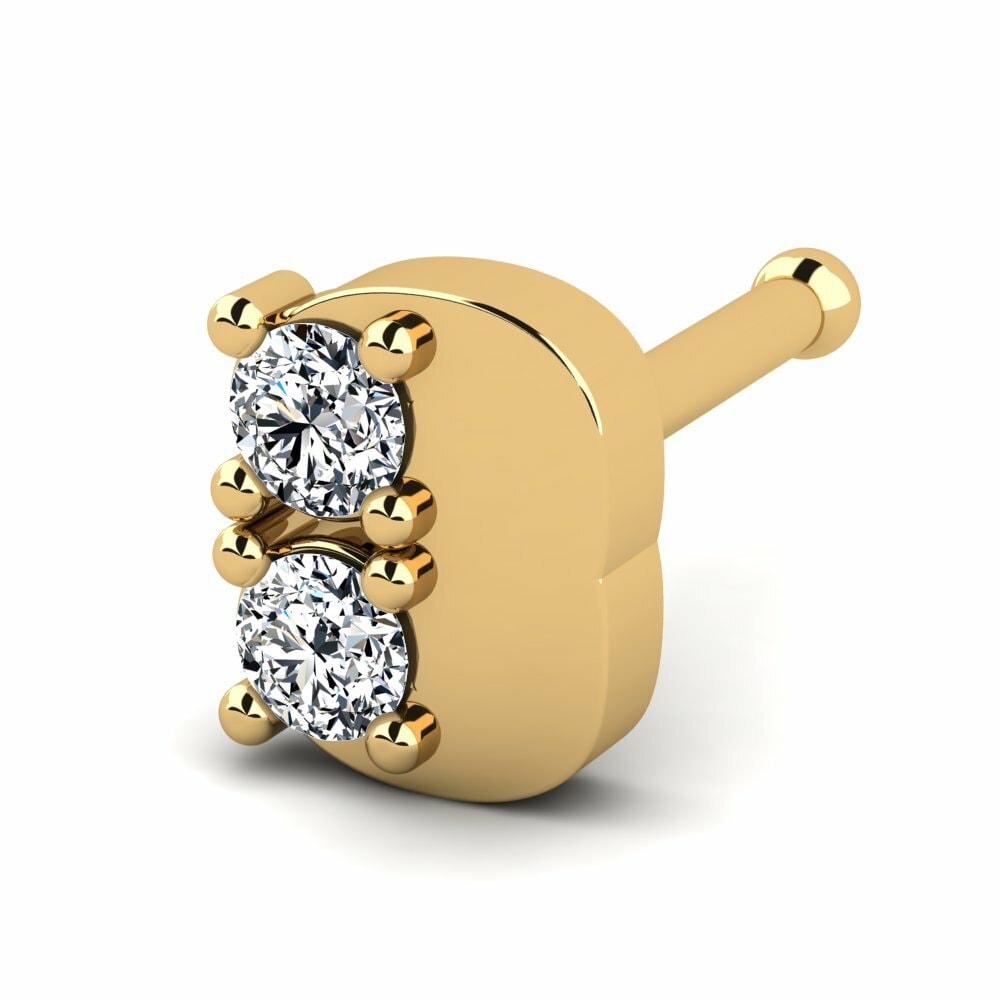 9K Geel Goud Neus Pin Mortt