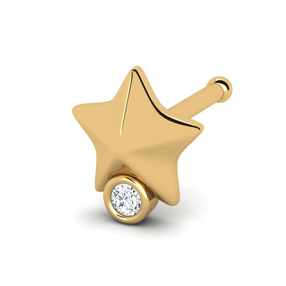 9K Geel Goud Neus Pin Nadja