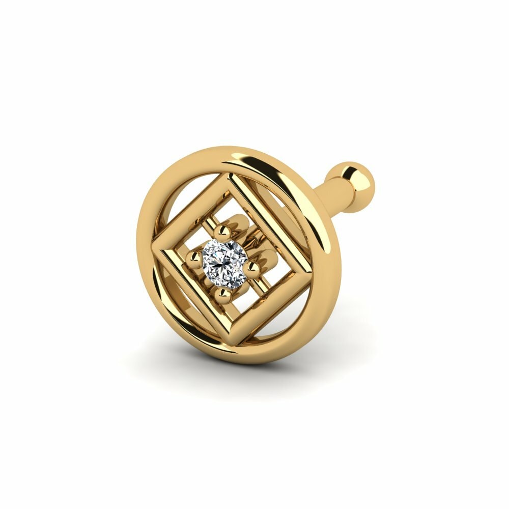 9K Geel Goud Neus Pin Navvy