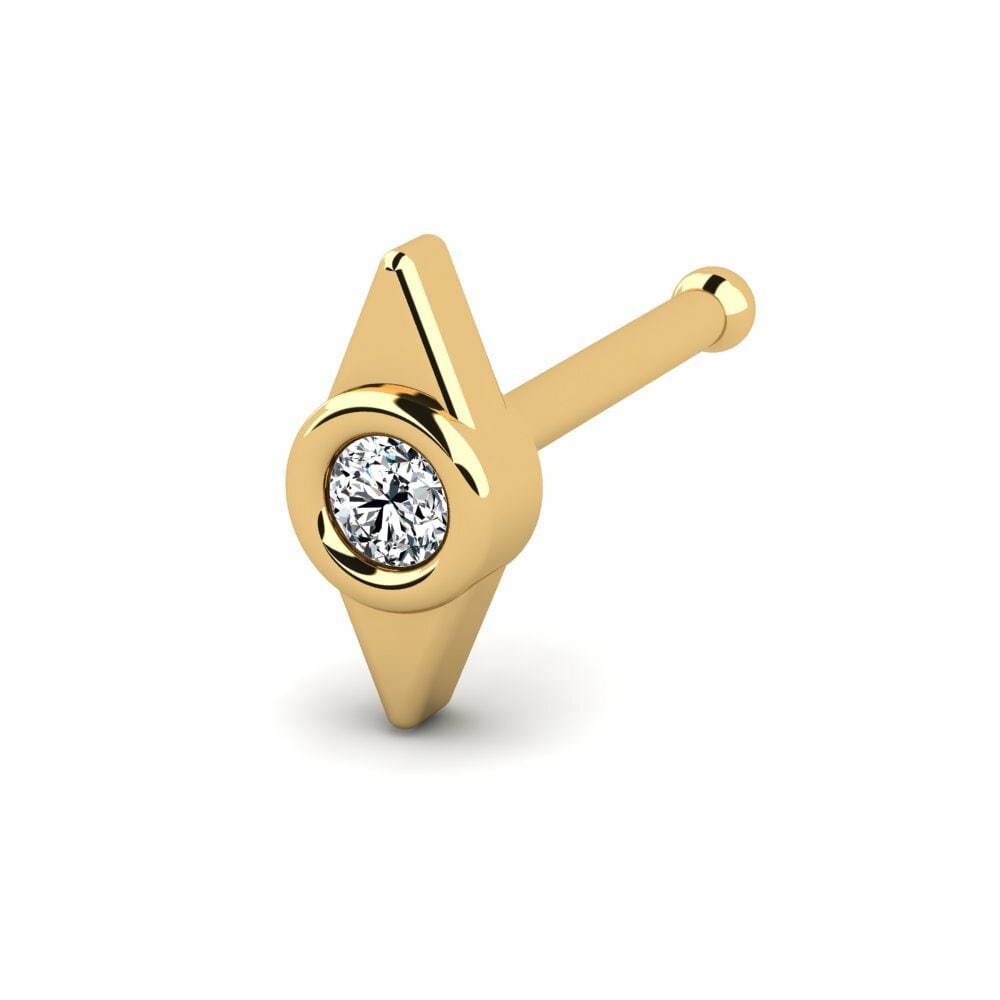 9K Geel Goud Neus Pin Newel