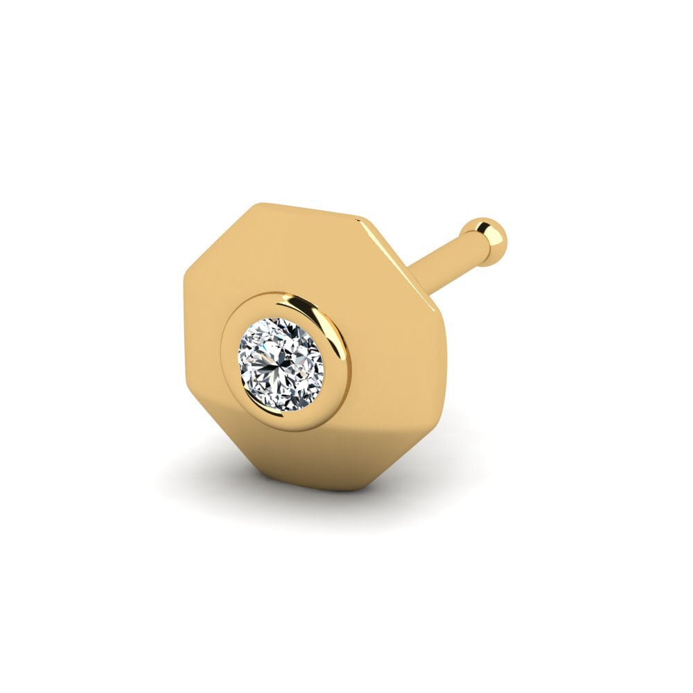 9K Geel Goud Neus Pin Nocoal