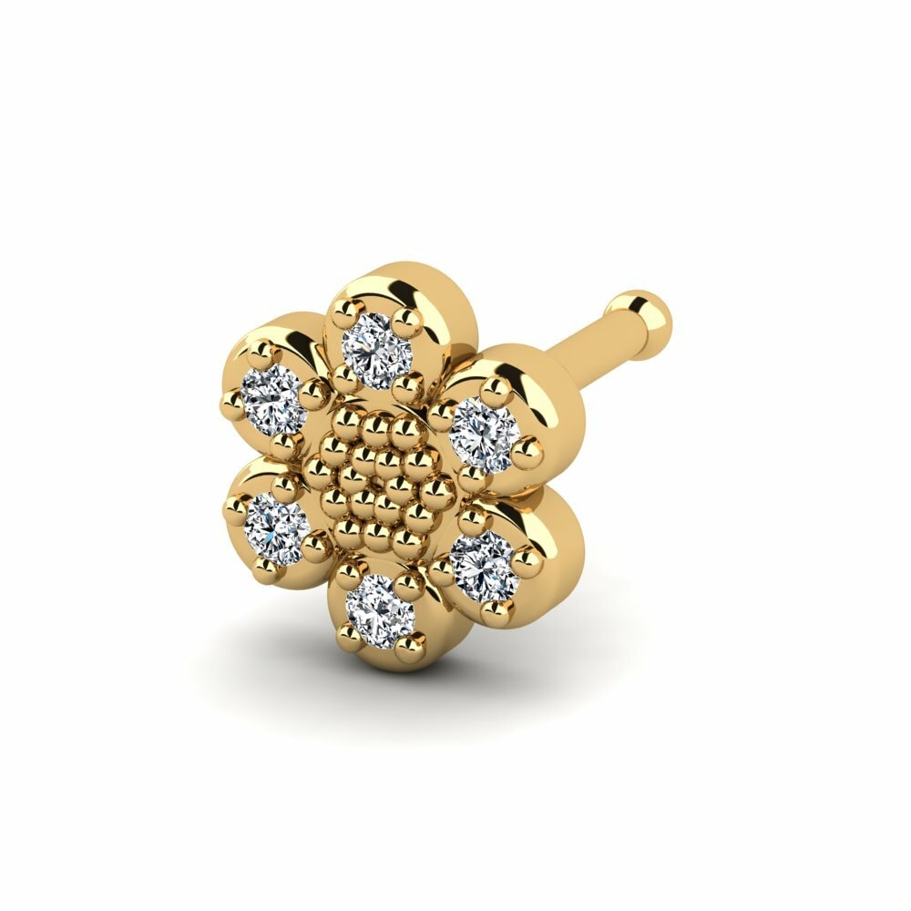 9K Geel Goud Neus Pin Novum