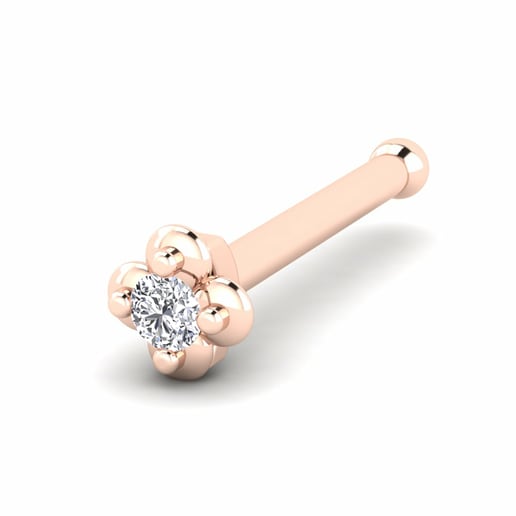 Piercing Nariz Octavia Oro Rosa 585 & Diamante