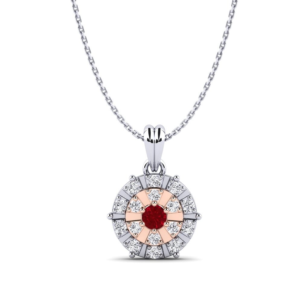Circonita Roja Colgante de Mujer Myra